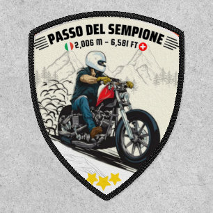 Passo del Sempione italian swiss Mountains moto Patch