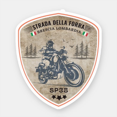   passo della forra in moto italian apls sticker
