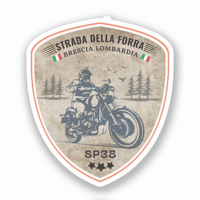   passo della forra in moto italian apls sticker (Front)