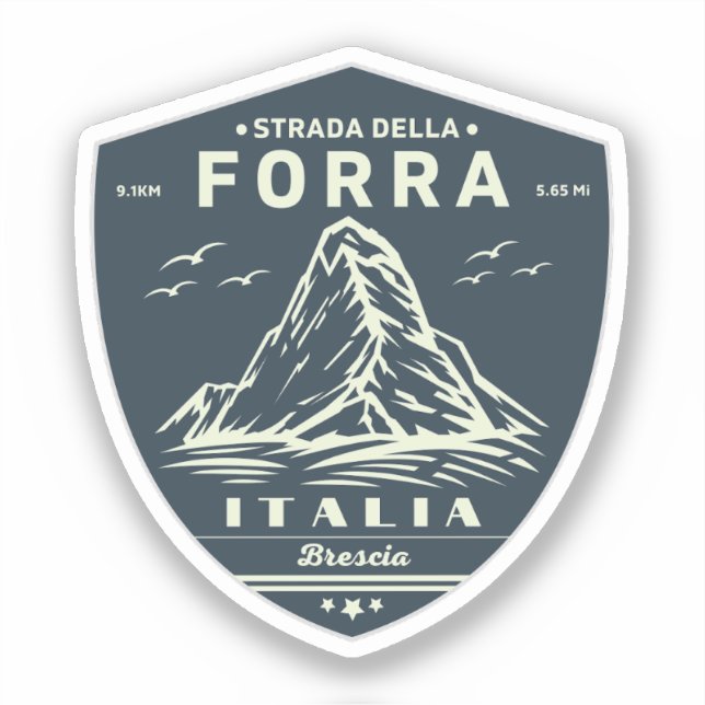  passo della forra in moto italian apls sticker (Front)