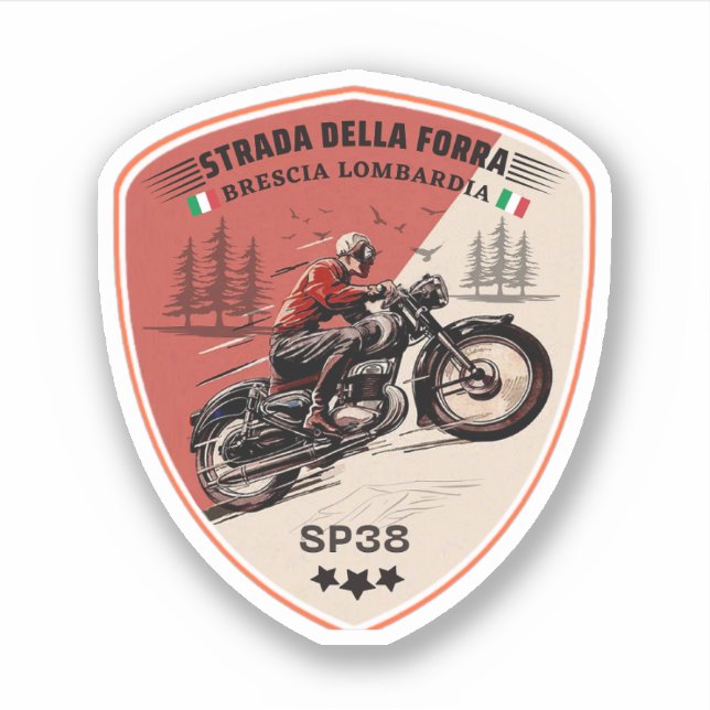   passo della forra in moto italian apls sticker (Front)