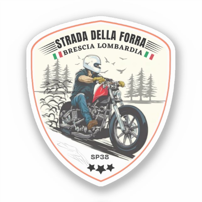 passo della forra in moto italian apls sticker (Front)