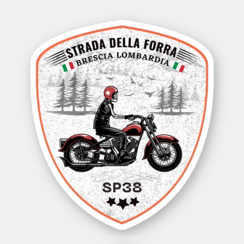   passo della forra in moto italian apls sticker
