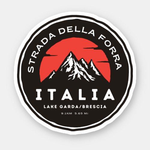 passo della forra in moto italian apls sticker