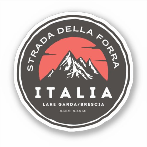  passo della forra in moto italian apls sticker