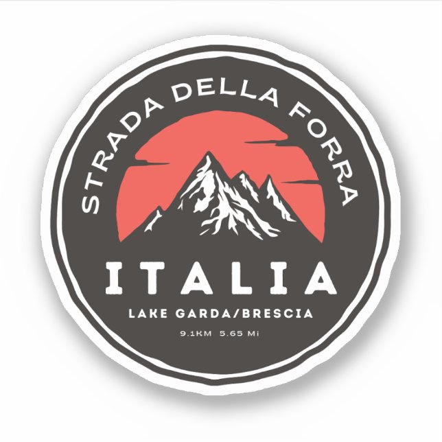  passo della forra in moto italian apls sticker (Front)