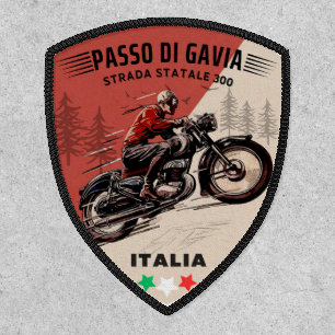 Passo dello Spluga italian swiss Mountains moto Patch