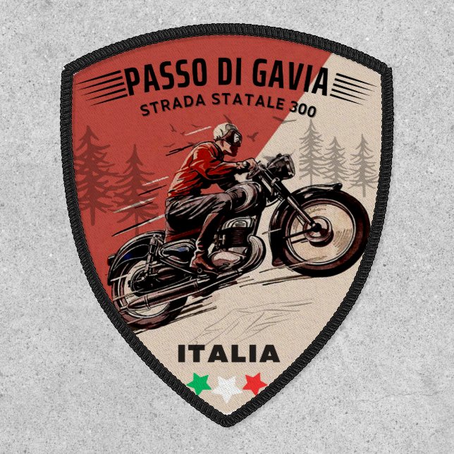  Passo dello Spluga italian swiss Mountains moto Patch (Front)