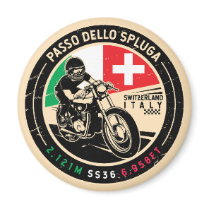 Passo Dello Spluga Italy Switzerland Motorcycle Magnet