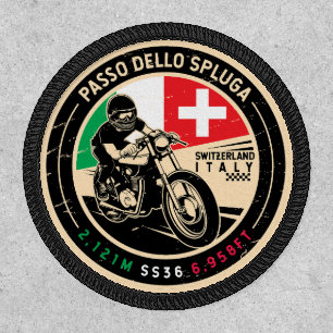 Passo Dello Spluga Italy Switzerland Motorcycle Patch