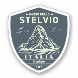 passo dello stelvio - stelvio pass italian alps sticker