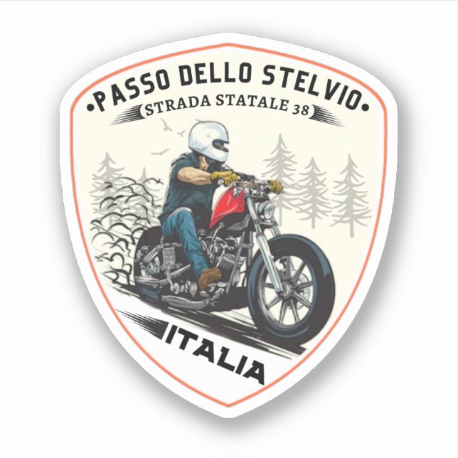  passo dello stelvio - stelvio pass italian alps sticker (Front)