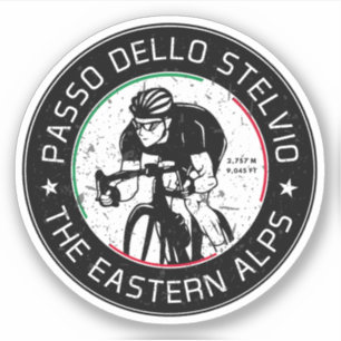 passo dello stelvio - stelvio pass italian Cycling Sticker