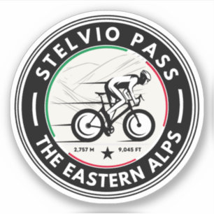 passo dello stelvio - stelvio pass italian Cycling Sticker