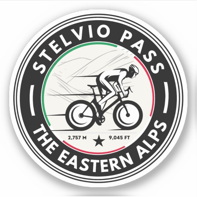 passo dello stelvio - stelvio pass italian Cycling Sticker (Front)