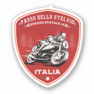 passo dello stelvio - stelvio pass italian Mountai Sticker