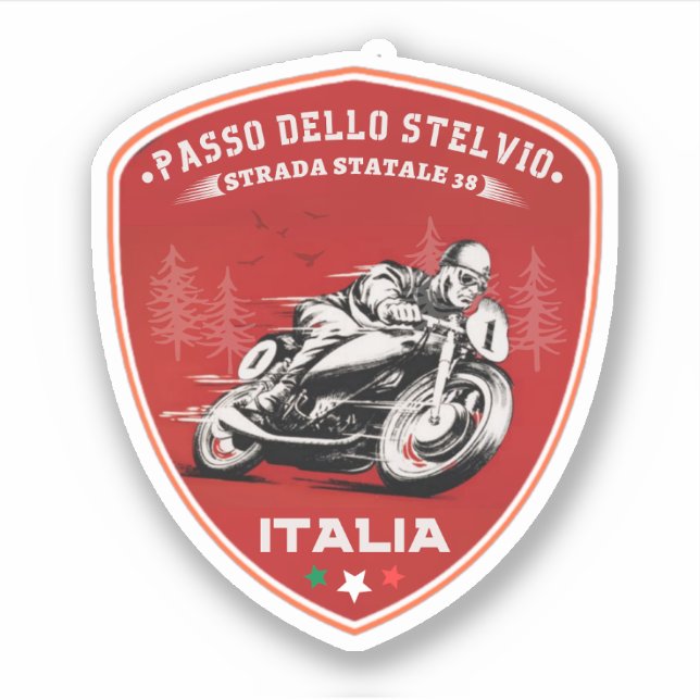 passo dello stelvio - stelvio pass italian Mountai Sticker (Front)