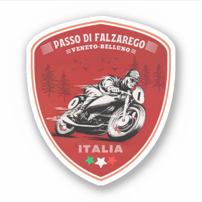   Passo di Falzarego-italian mountain pass trip  Sticker (Front)