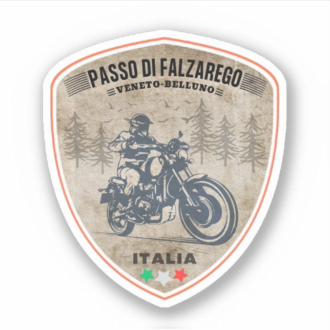   Passo di Falzarego-italian mountain pass trip  Sticker (Front)