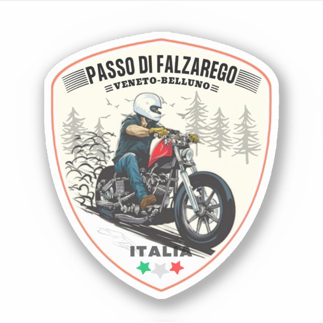   Passo di Falzarego-italian mountain pass trip  Sticker (Front)