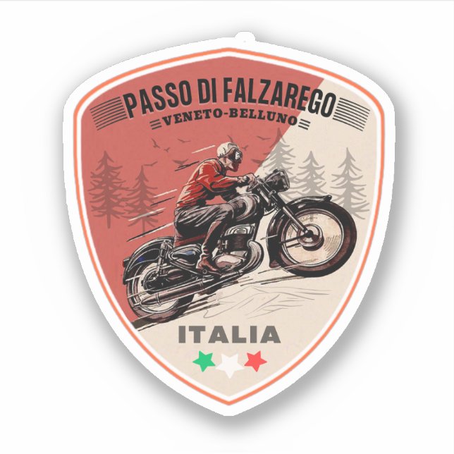   Passo di Falzarego-italian mountain pass trip  Sticker (Front)