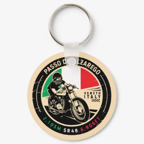 Passo di Falzarego Italy Falzarego Pass Motorcycle Keychain