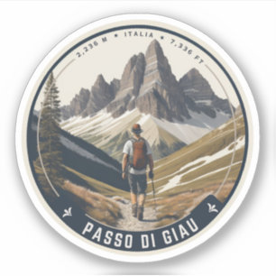 passo di gavia - gavia pass italian Mountain alps Sticker
