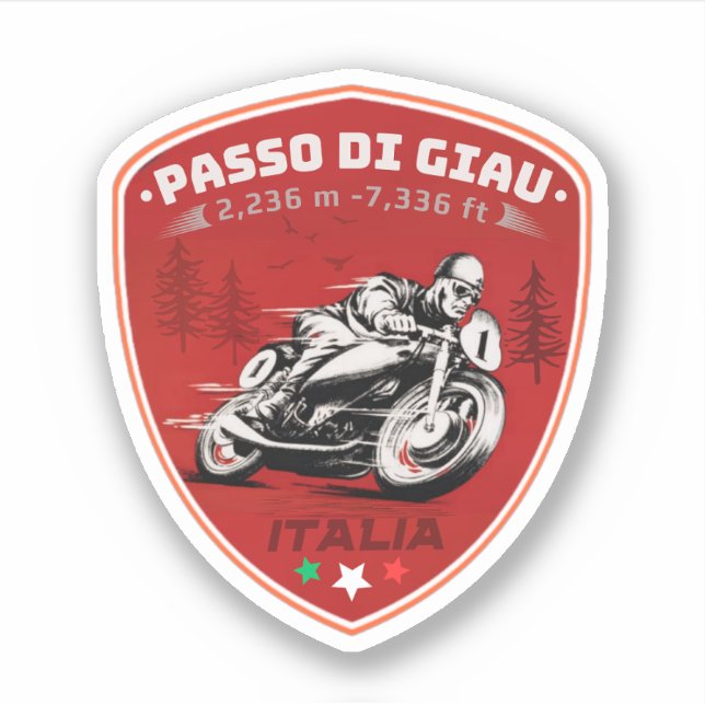  passo di giau - giau pass italian Mountains alps. Sticker (Front)