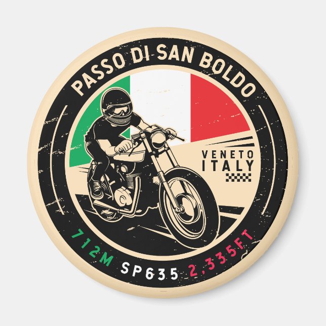 Passo di San Boldo San Boldo Pass Motorcycle Magnet (Front)