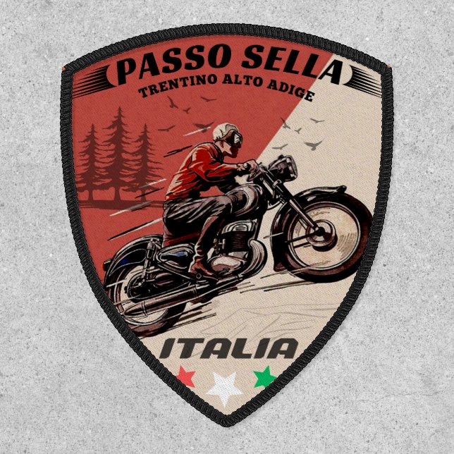 passo Sella italian Mountains motorcycle Patch (Front)
