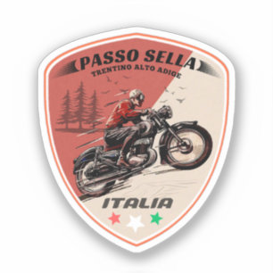 passo Sella italian Mountains motorcycle Sticker