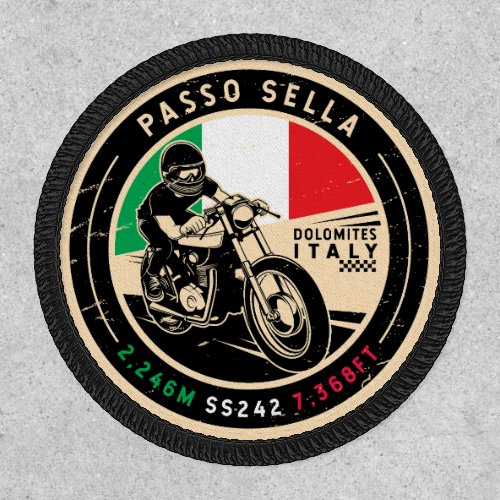 Passo Sella  Italy  Motorcycle Patch