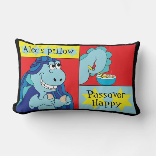 Passover 1321 Lumbar Pillow Dinosaur Happy