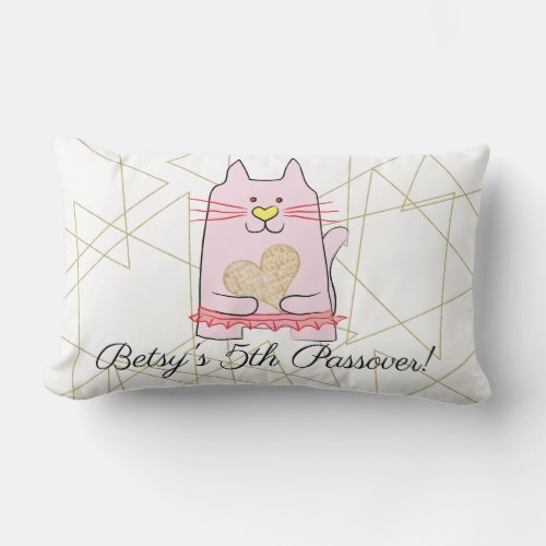 Passover 1321 Pillow Pink Cat Ballerina