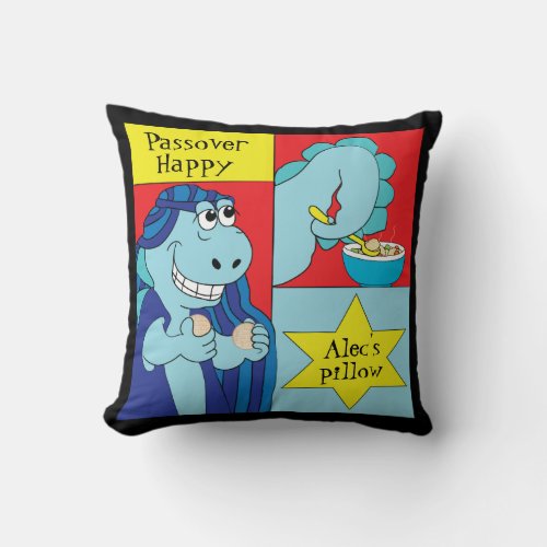 Passover 1616 Pillow Dinosaur Happy