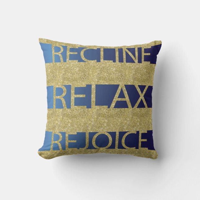 Passover 16/16" Pillow "RRR Gld/Blue" (Front)