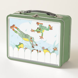 Passover 5 Frogs Metal Lunch Box