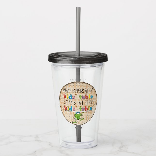 Passover Acrylic Tumbler 16 oz The Kids' Table (Front)