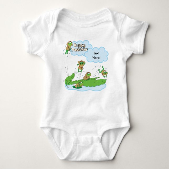 Passover Baby Bodysuit "Hoppy Passover" (Front)