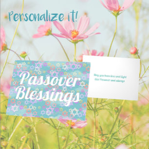 Passover Blessings Contemporary Foil Holiday Card