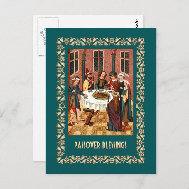 Passover Blessings. Fine Art  Postcard (Front/Back)