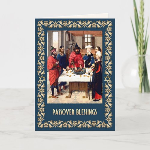 Passover Blessings Judaica Fine Art  Card