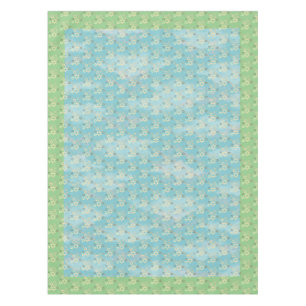 Passover Blue and Green Star of David Tablecloth