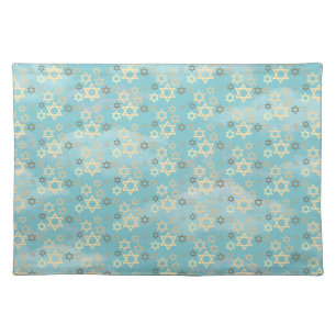 Passover Blue Sky Star of David Cloth Placemat
