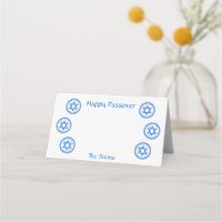 PASSOVER Blue Star of David NAME White 