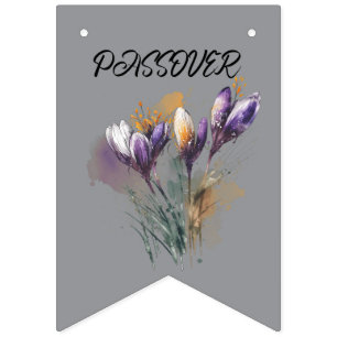 "Passover" bunting banner