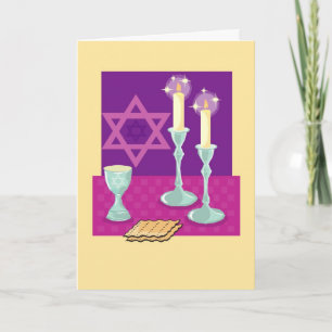 Passover Candlesticks Card