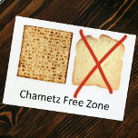 Passover Chametz Free Zone Card at Zazzle