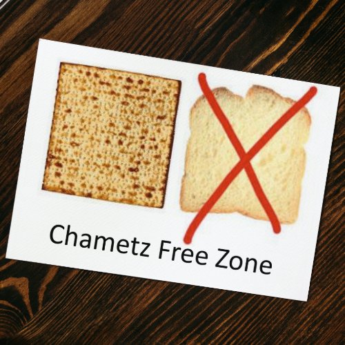 Passover Chametz Free Zone Card