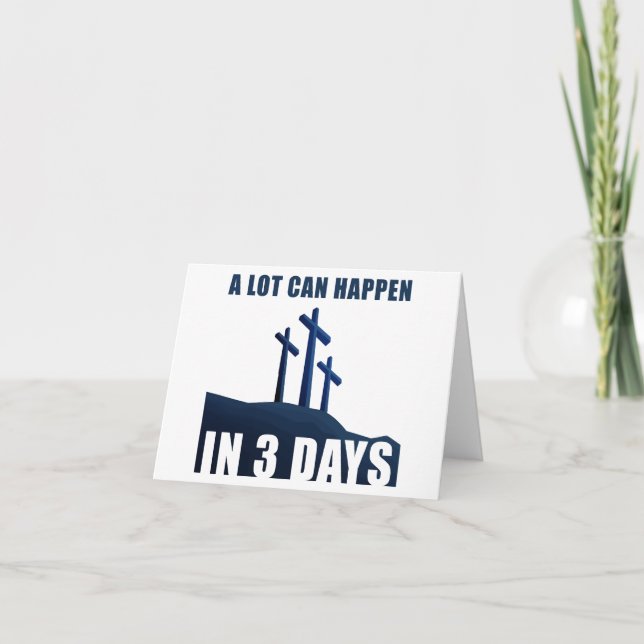 Passover Easter Cross of Jesus – A Lot Can Happen  Thank You Card (Front)